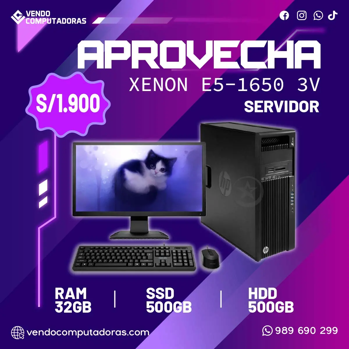  XENON E5-1650 3V ACCESORIOS 