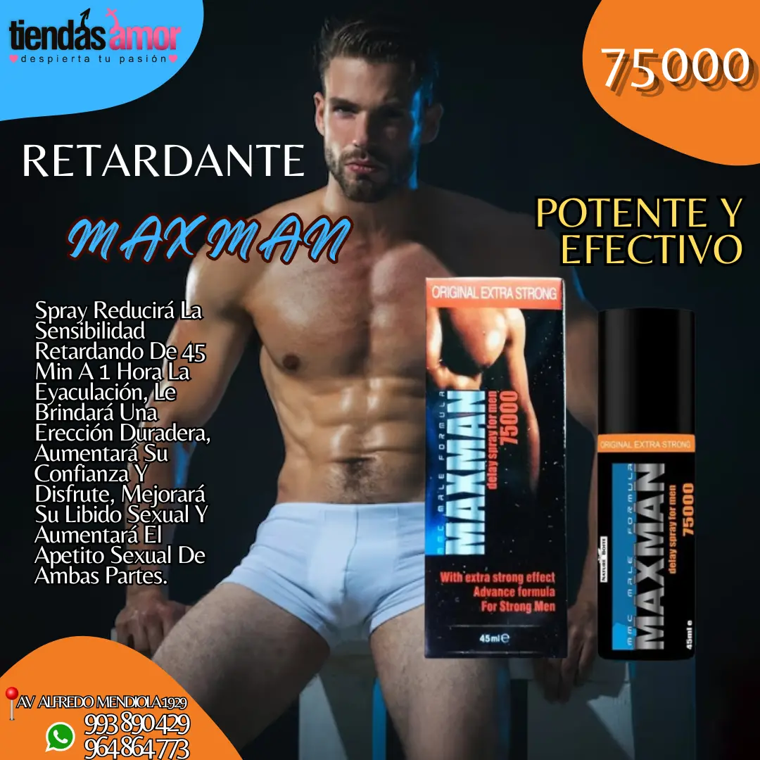 MAXMAN 75000 SPRAY RETARDANTE ERECCION DURADERA SEXSHOP 993890429