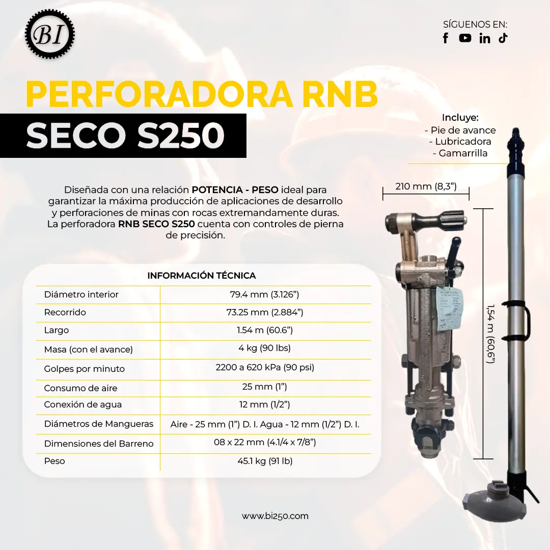 PERFORADORA RNB SECO S250