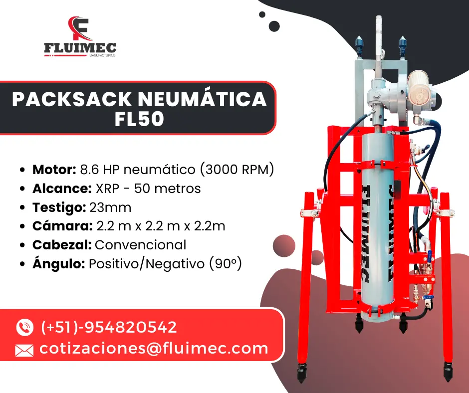 PACKSACK NEUMATICA FL50 EQUIPO PARA EXPLORACIÓN- MINA