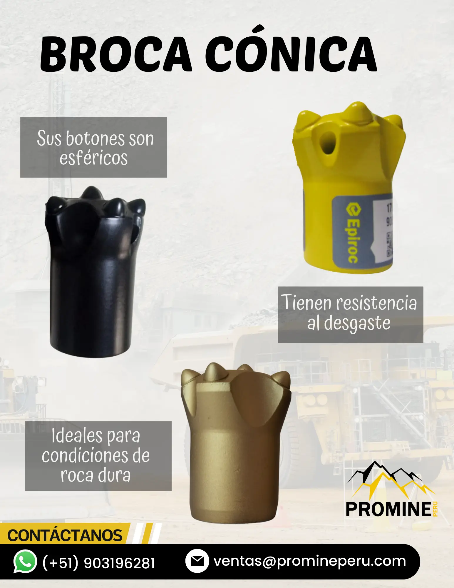 BROCAS CÓNICAS PROMINE SAC