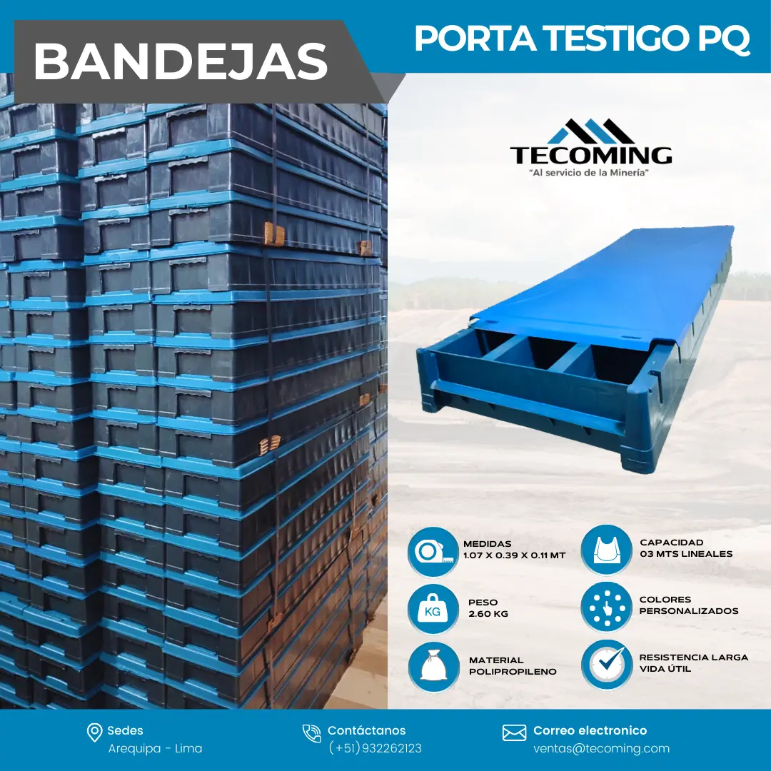 BANDEJA PORTA TESTIGO PQ TECOMING SAC