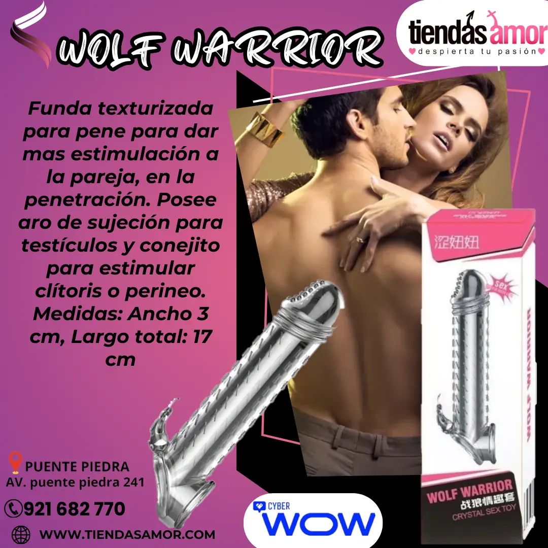 Funda Texturizada Para Pene Con Conejo Wolf Warrior