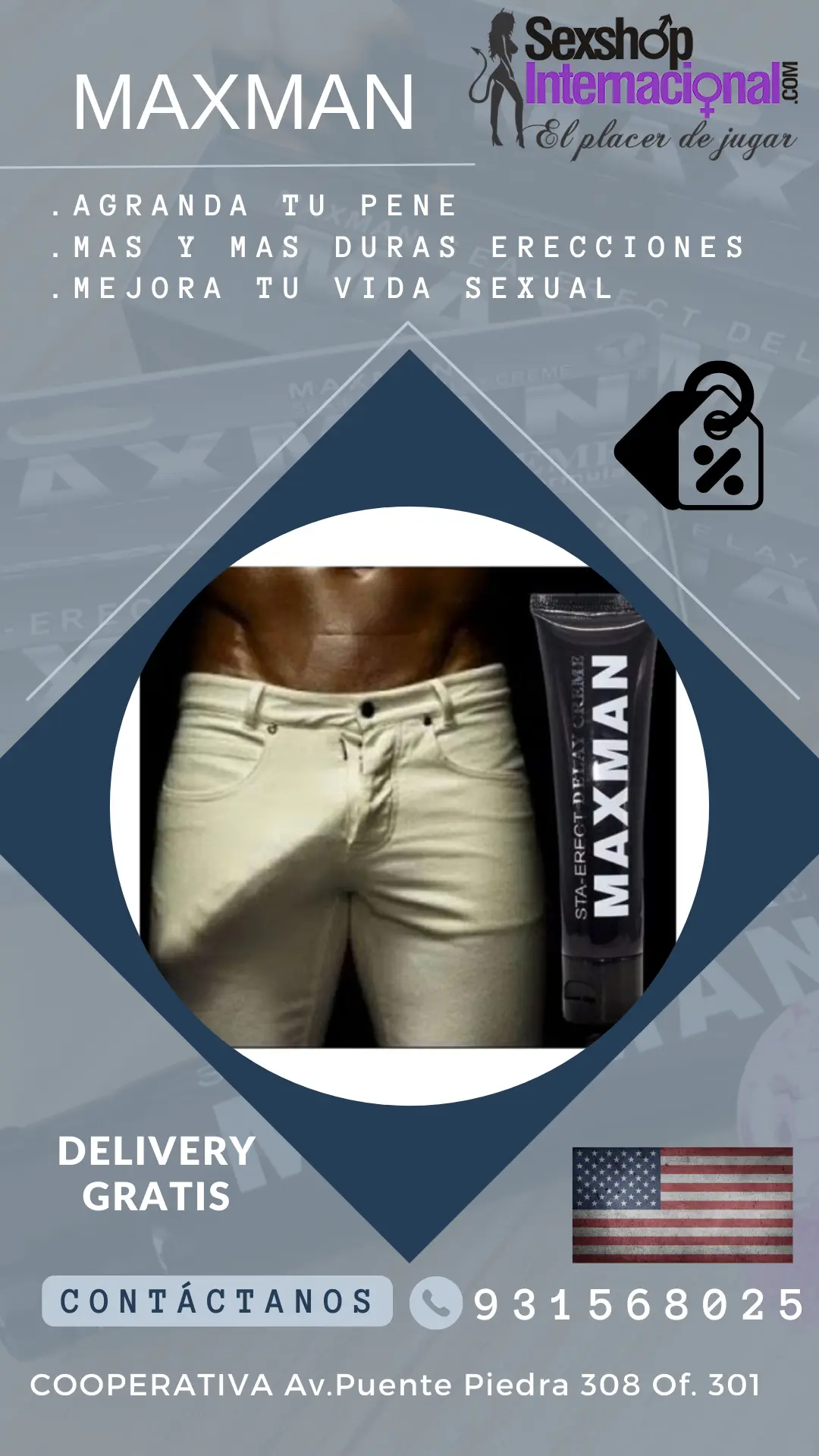 MAXMAN CREMA POTENCIADORA SEXUAL SEXSHOP 