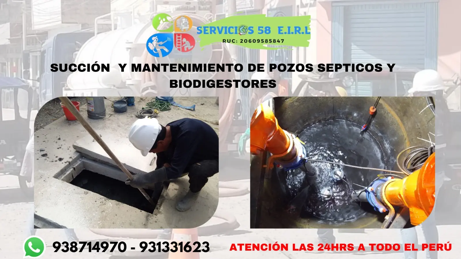 SILOS,SUCCION DE POZOS SÉPTICOS  BIODIGESTORES. 938714970 HURAL BARRANCA Y TODO EL PERU