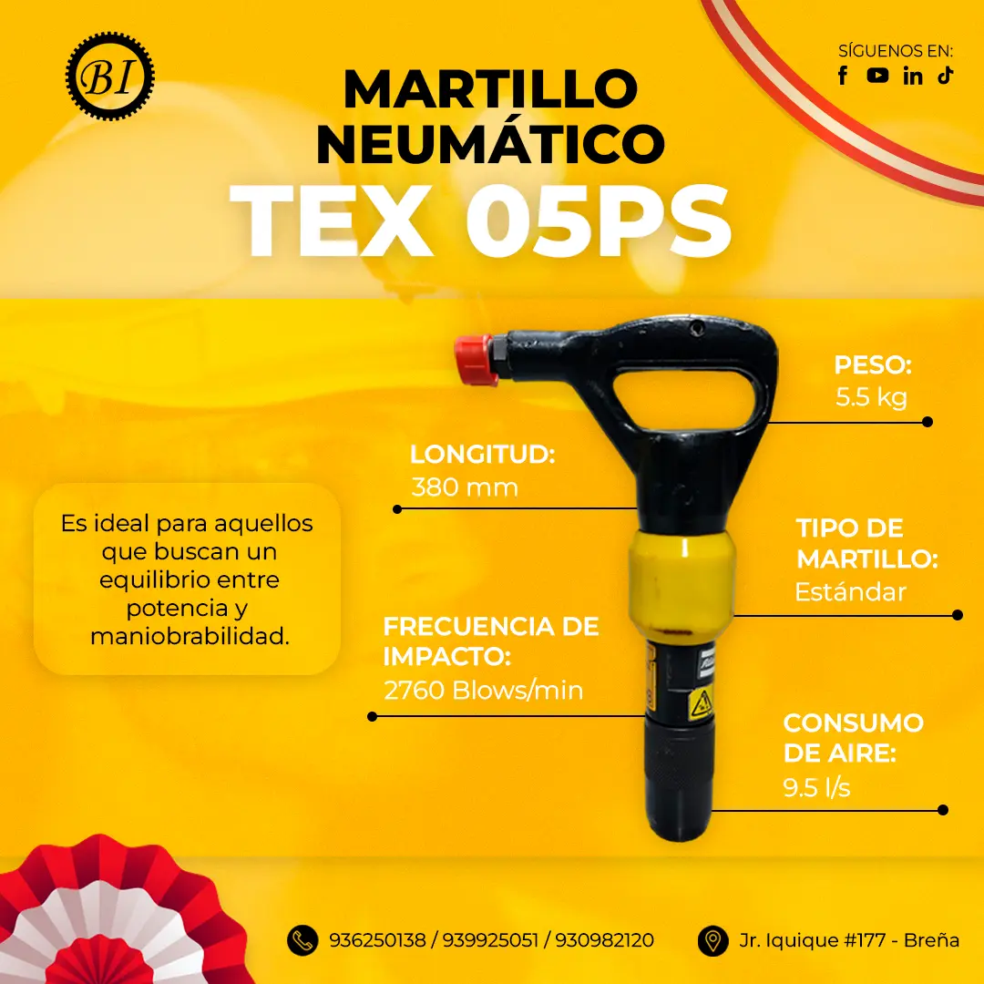 MARTILLO NEUMATICO TEX 05 PS 