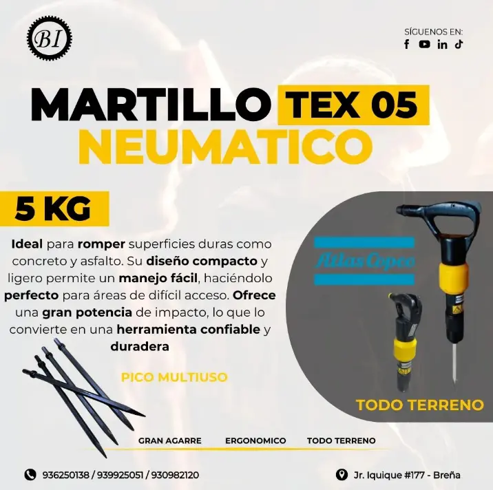 MARTILLO NEUMATICO TEX 05 PS 