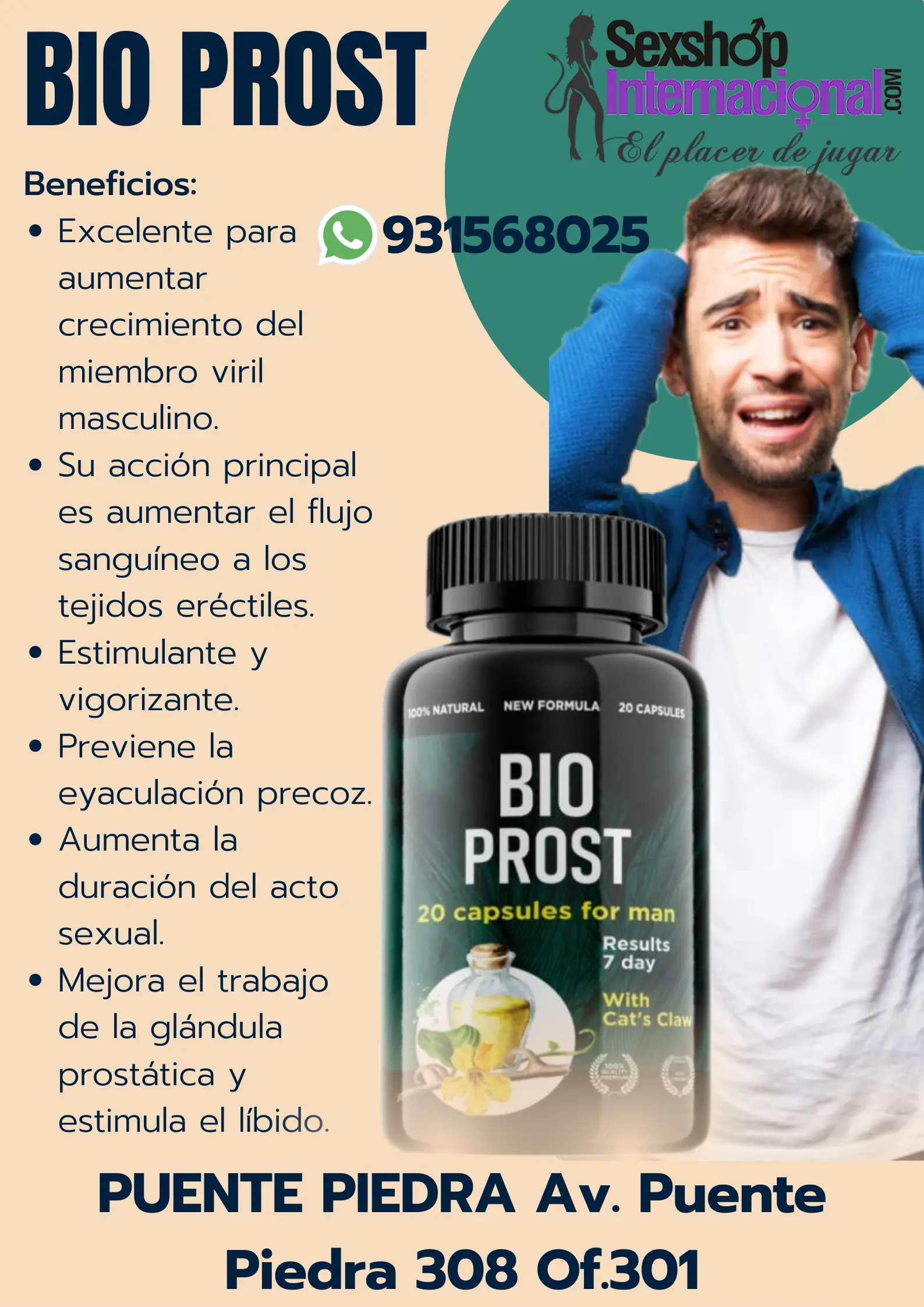 BIO PROST Dilatación de los vasos cavernosos del pene