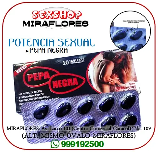 POTENCIA SEXUAL - PEPA NEGRA - SEXSHOP MIRAFLORES