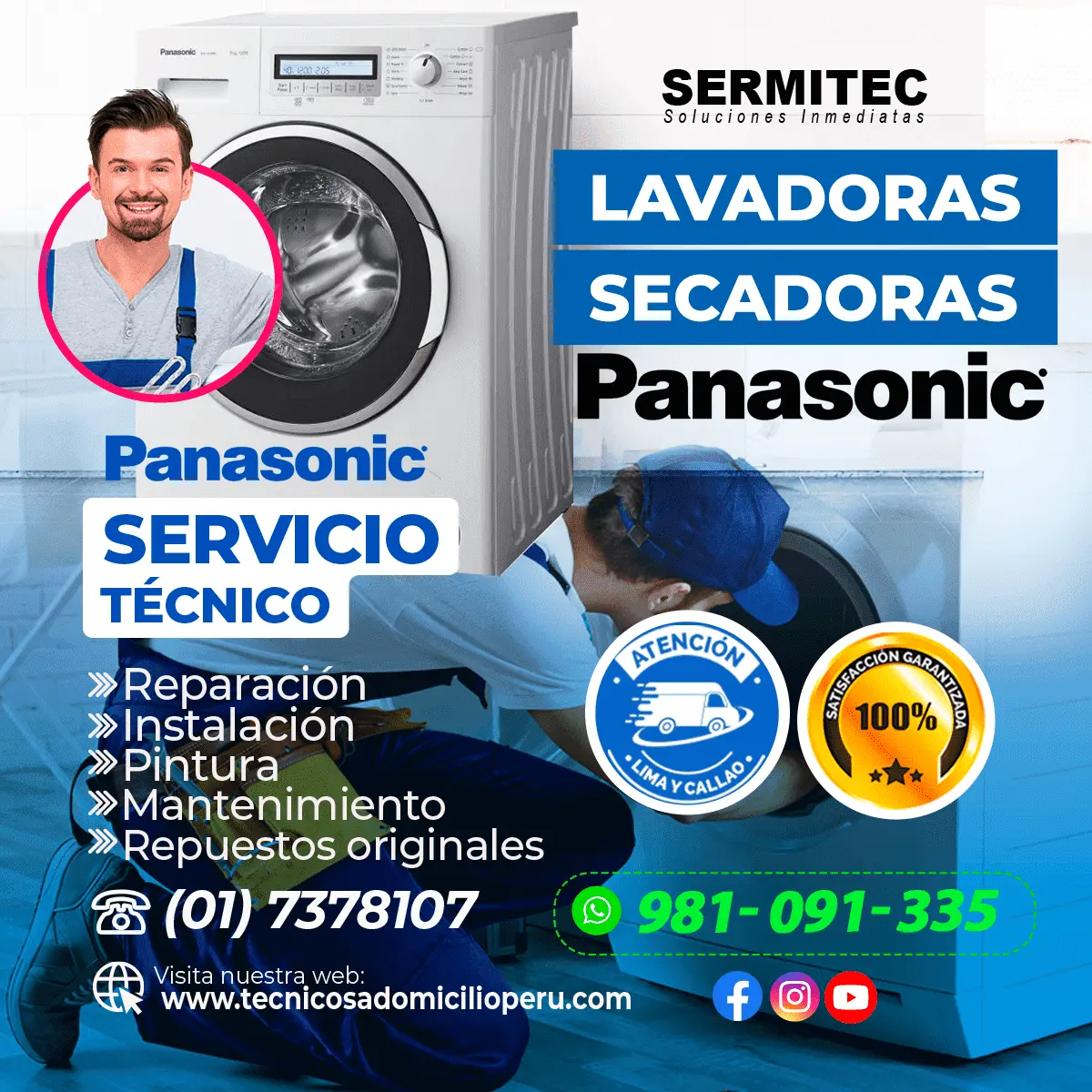 TECNICOS-LAVADORAS PANASONIC 981091335