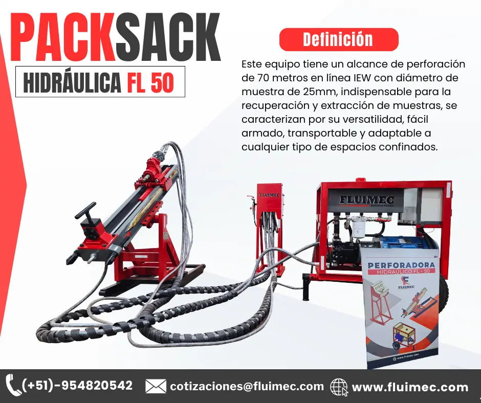 PACKSACK HIDRAULICA FL50 MÀQUINA PARA MINERIA 