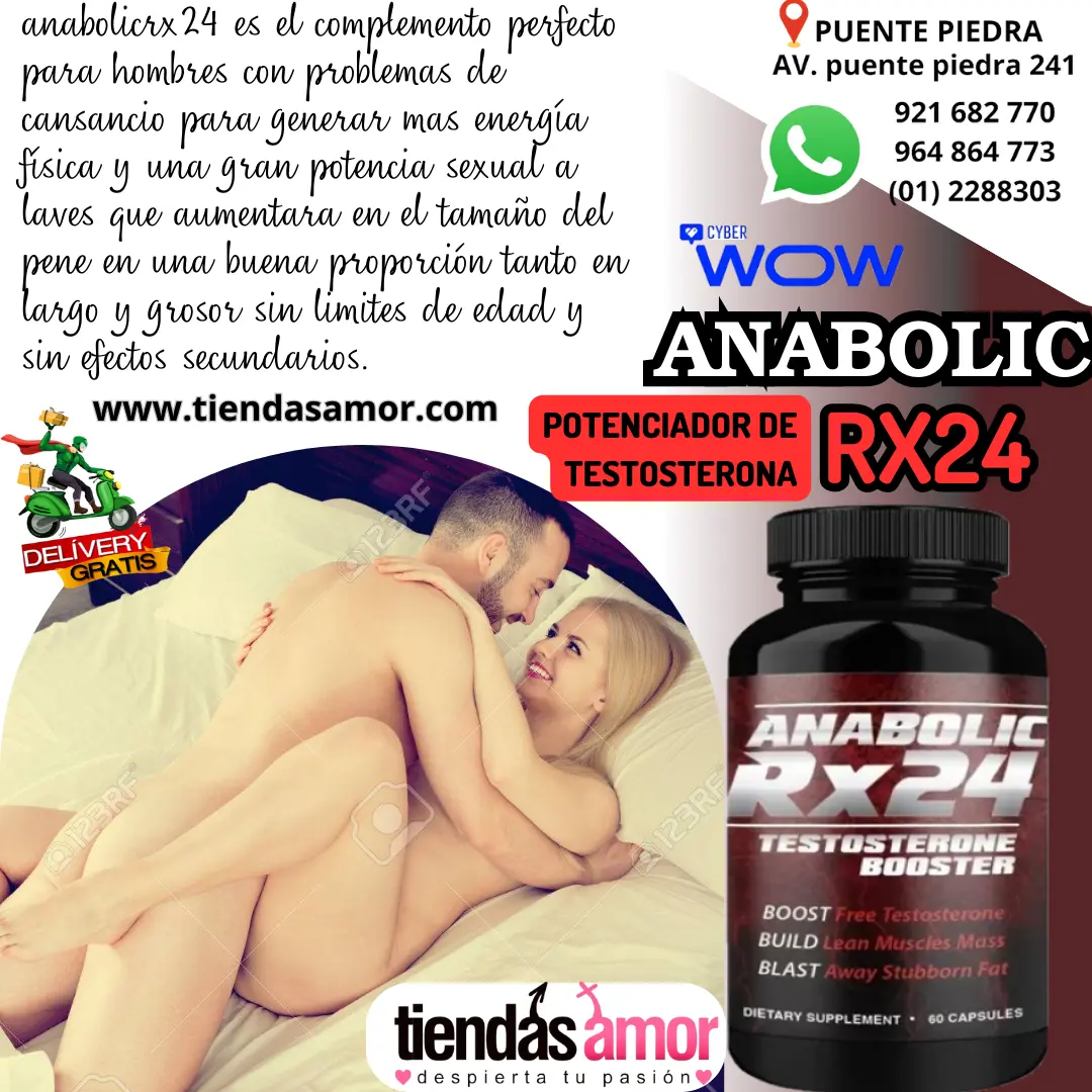 Anabólico Rx24 Aumenta los niveles de testosterona 100 natural y segura