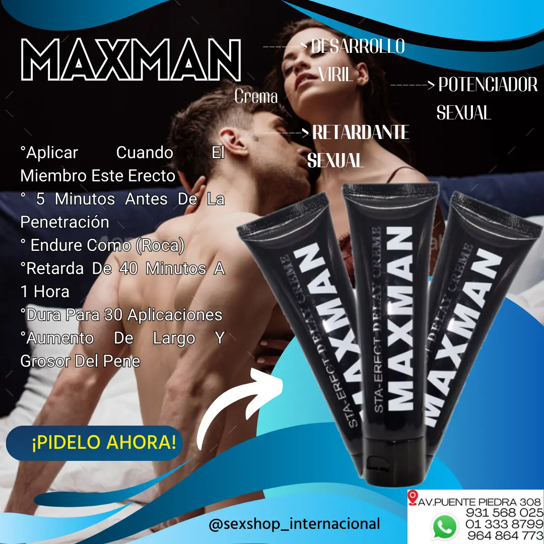 MAXMAN 75000 RETARDANTE SEXUAL DE ACCIÓN RÁPIDO SEXSHOP 931568025 c