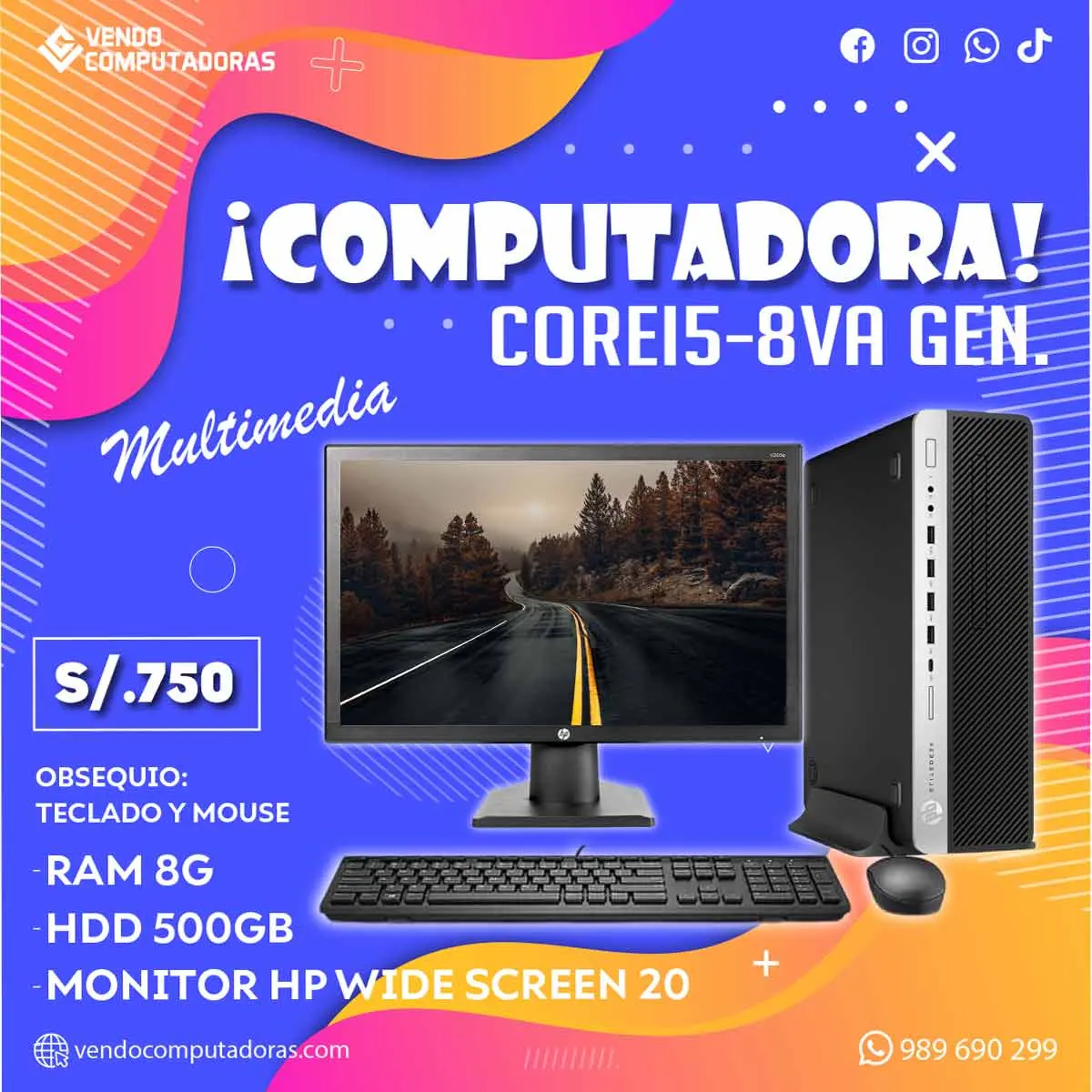 Computadora Core I5 8va Gen