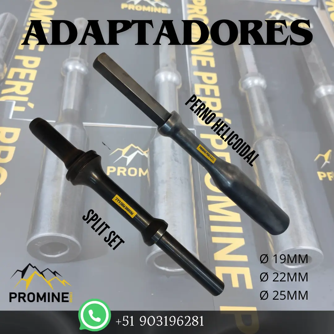 ADAPTADORES PERNO HELICOIDAL - SPLIT SET PROMINE SAC_AQP 