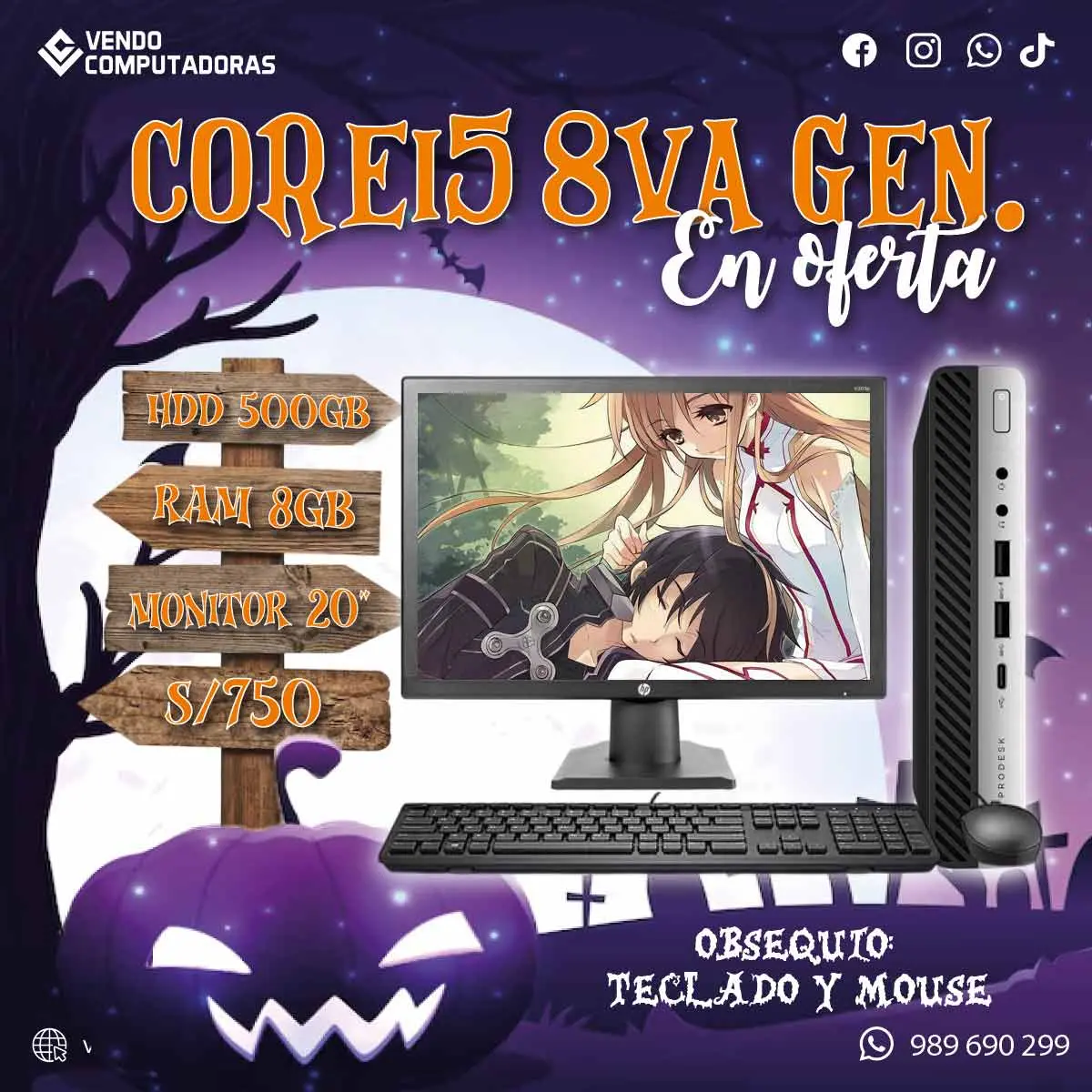  Ofertón Computadora Core i5 con 8GB de RAM Monitor Gratis