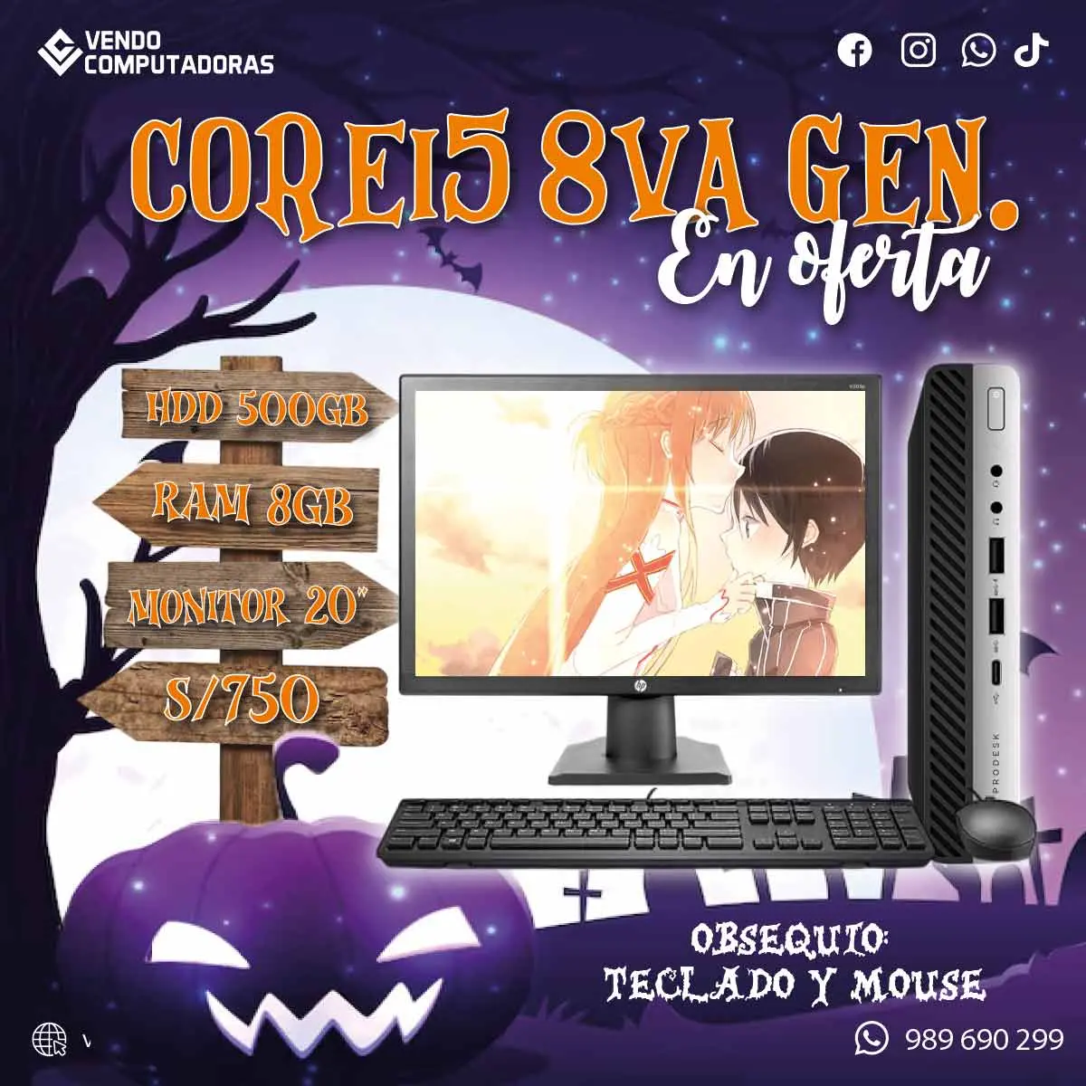  Ofertón Computadora Core i5 con 8GB de RAM Monitor Gratis