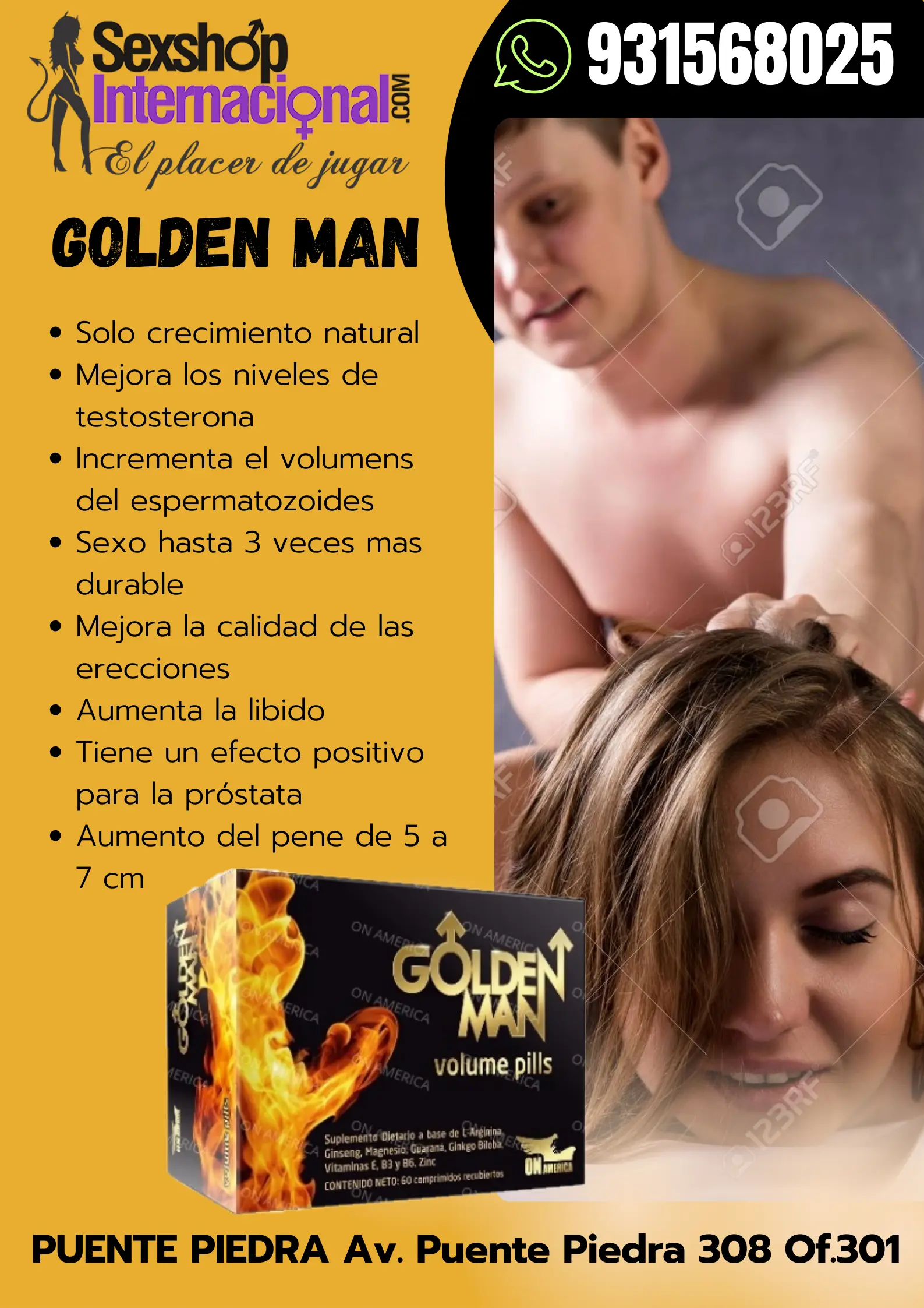 GOLDENMAN DESARROLLO VIRIL POTENCIA SEXUAL SEXSHOP