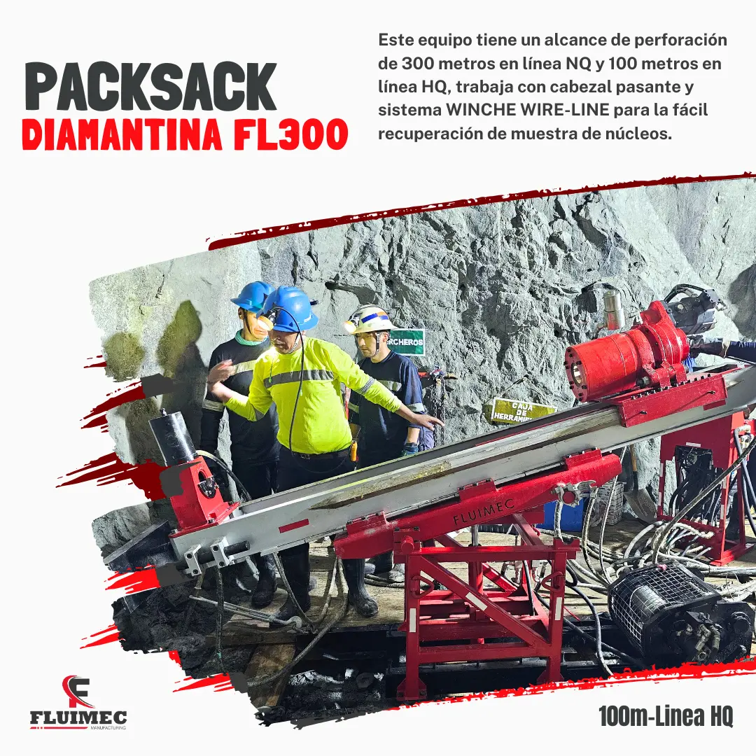  PACKSACK DIAMANTINA FL300 perforadora para muestreo exitoso 