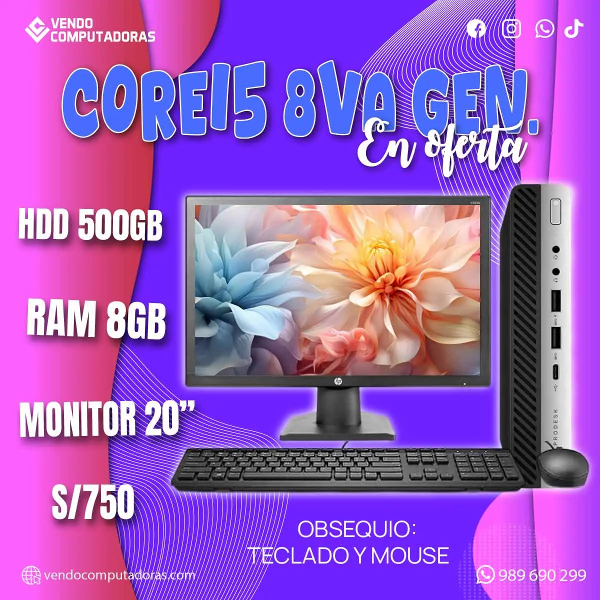  COMPRA YA TU PC CORE I5 MONITOR 