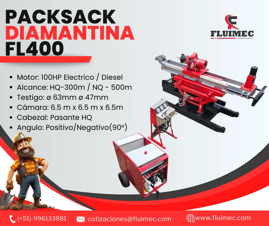 PACKSACK DIAMANTINA FL400 perforadora para exploración geologica 