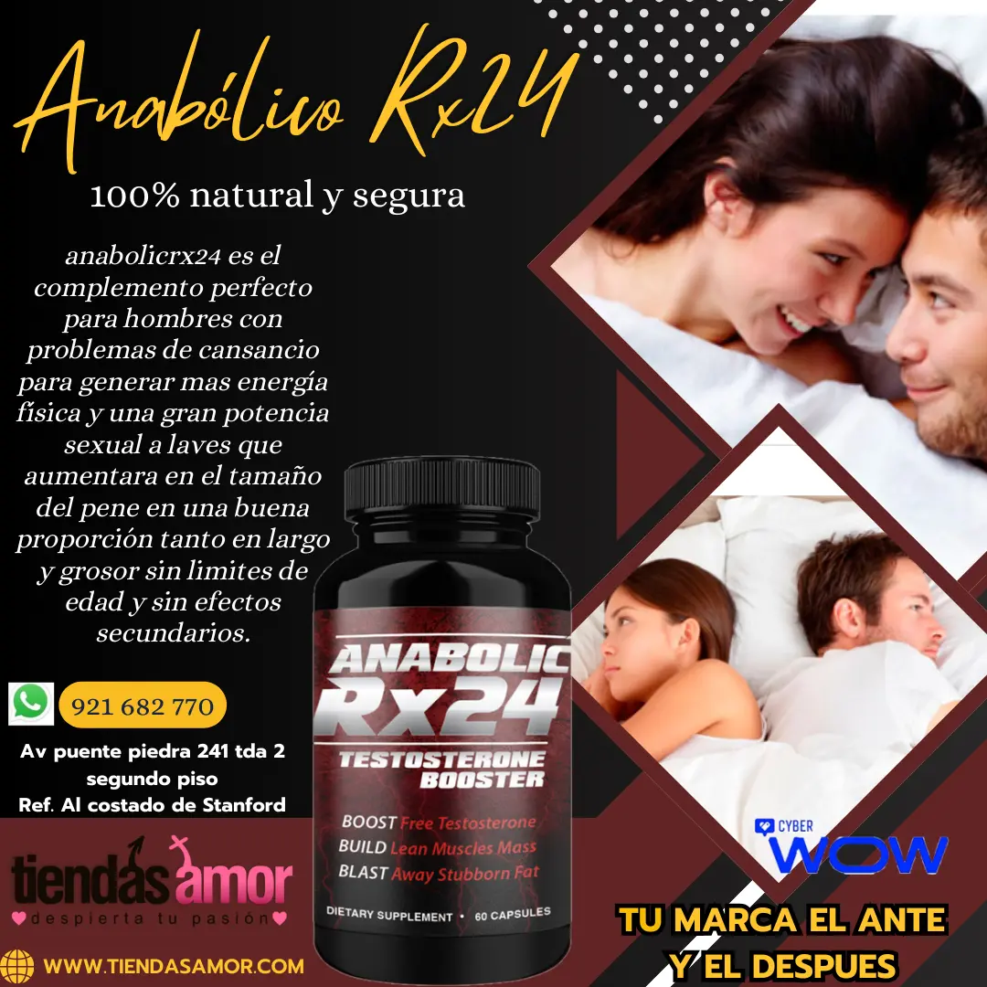 Anabólico Rx24 Aumenta los niveles de testosterona desarrollo de tu pene