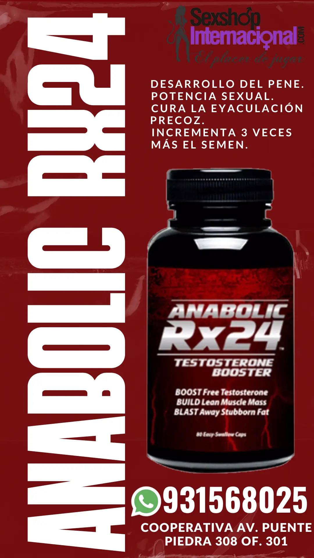 ANABOLICRX24 POTENCIADOR TESTOSTERONA DESARROLLO VIRIL 931568025 n