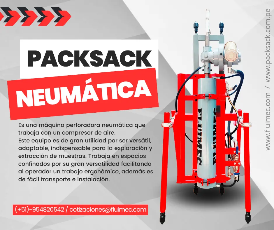  PACKSACK NEUMATICA FL50 MINERÍA EQUIPO PARA RECUPERACIÓN DE MINERALES