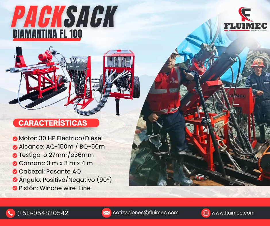 PACKSACK DIAMANTINA FL100 MAQUINA PARA MINERIA 