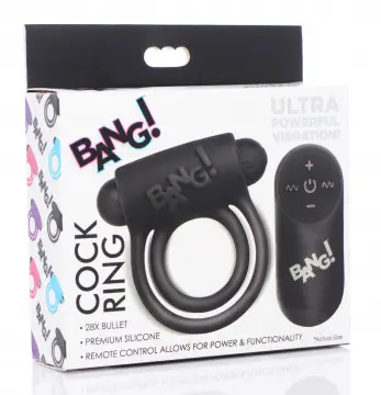 A-ANILLO VIBRADOR CONTROL REMOTO DE SILICONA NEGRO 