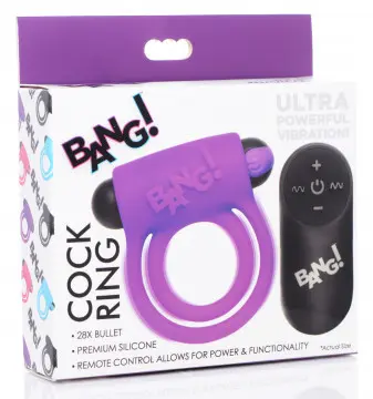 A-ANILLO VIBRADOR CONTROL REMOTO DE SILICONA PURPURA