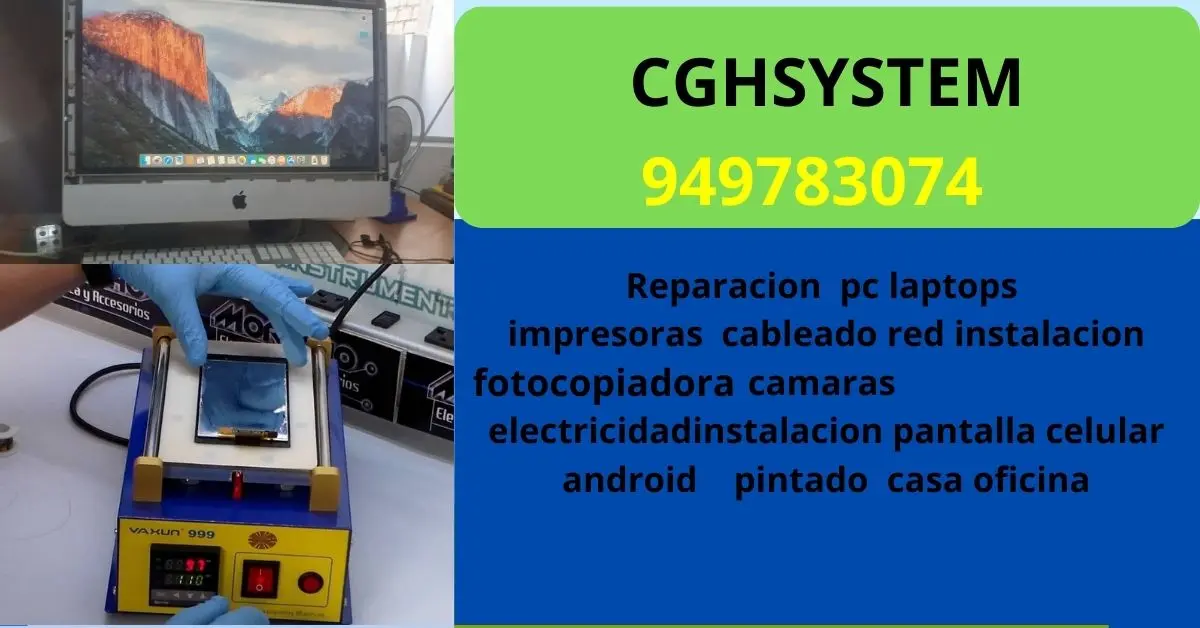 reparacion laptop impresora red cghsystem