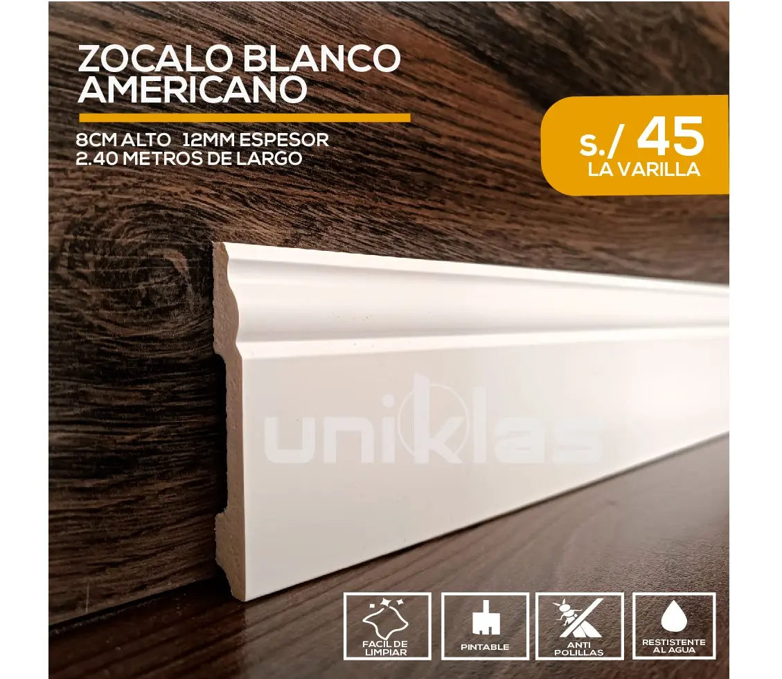 ZOCALO PVC