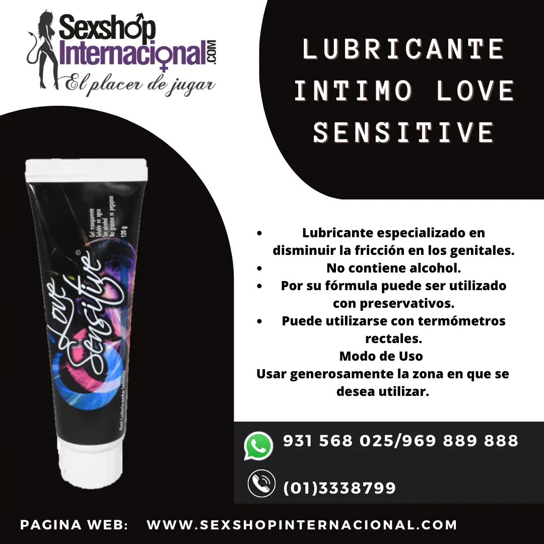 LOVE SENSITIVE LUBRICANTE INTIMO MAS PLACER SEXSHOP EN PERU