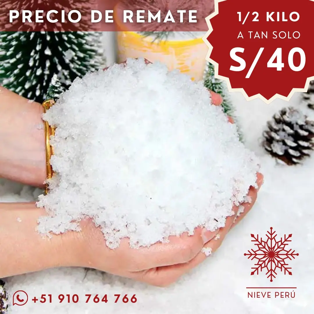 NIEVE MAGICA PARA DECORACIONES NAVIDAD X KILO