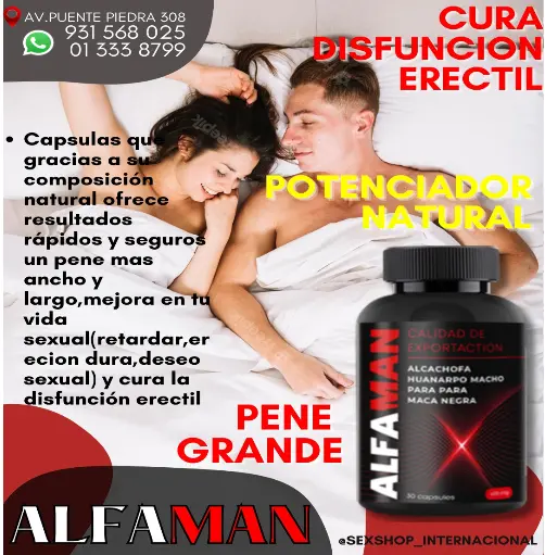 POTENCIADOR ALFAMAN ORIGINAL-DISTRIBUIDOR OFICIAL-PACK 4 UNIDADES