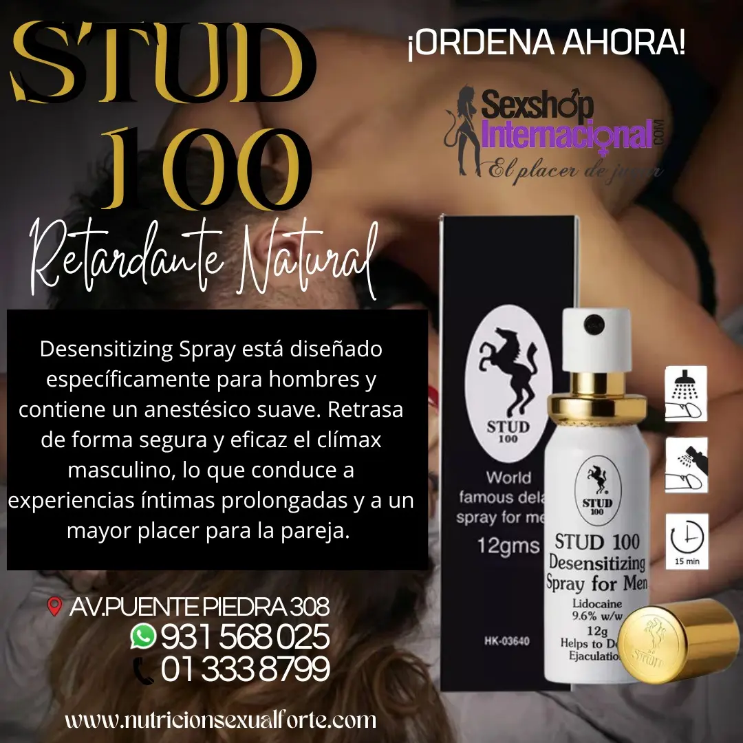 Spray Desensibilizante - Stud 100 Dorado Original - Retardante Masculino