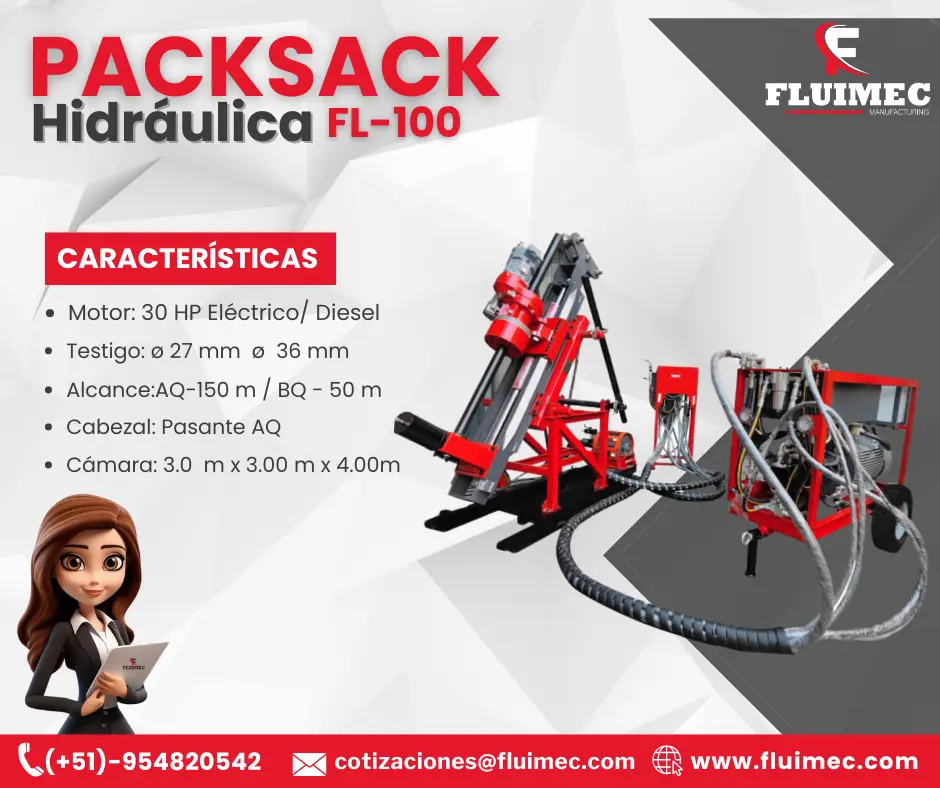 PACKSACK DIAMANTINA FL100 maquina para mineria 