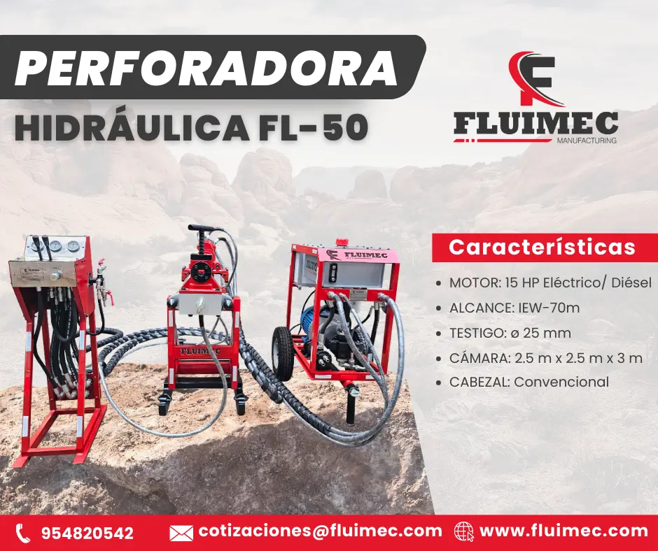 PACKSACK HIDRÁULICA FL50 maquina para socavón - minas