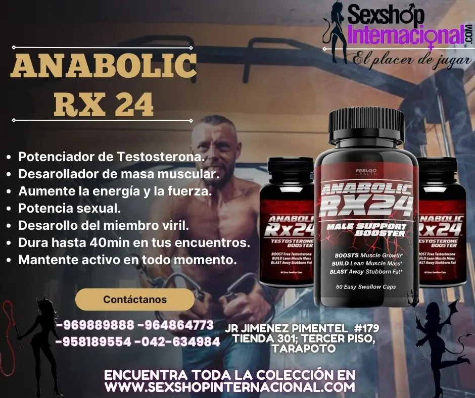 ANABOLIC RX24 POTENCIADOR SEXUAL MUSCULAR Y VIRILIDAD