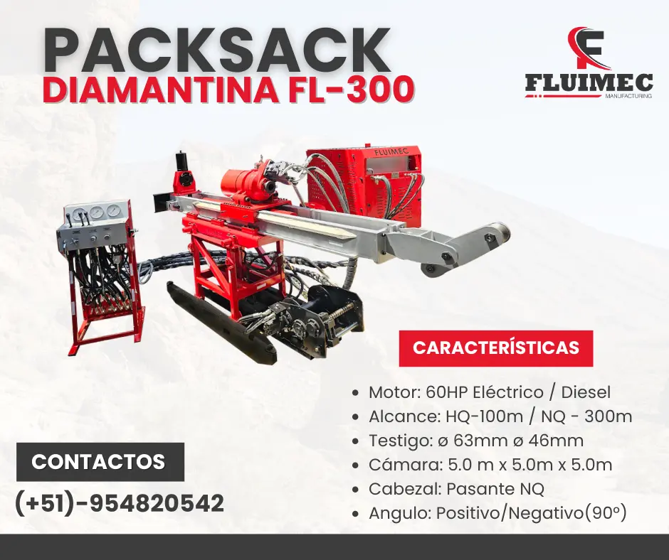 PACKSACK DIAMANTINA FL - 300 Equipo de perforación sondaje minero 