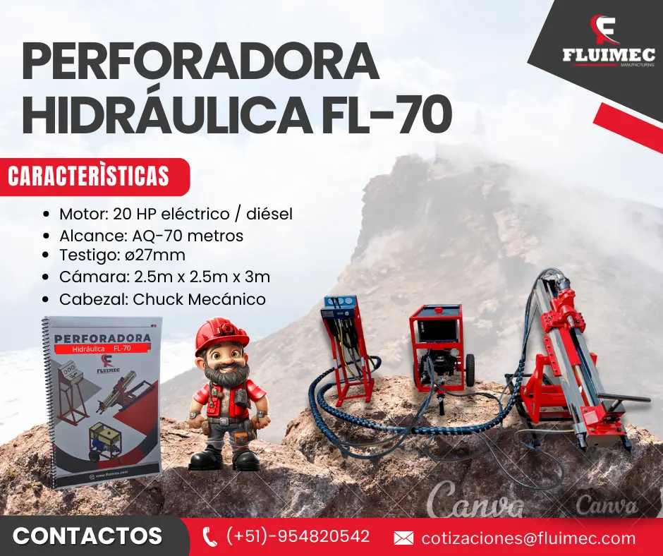 PACKSACK HIDRAULICA FL- 70 maquina para mineria 