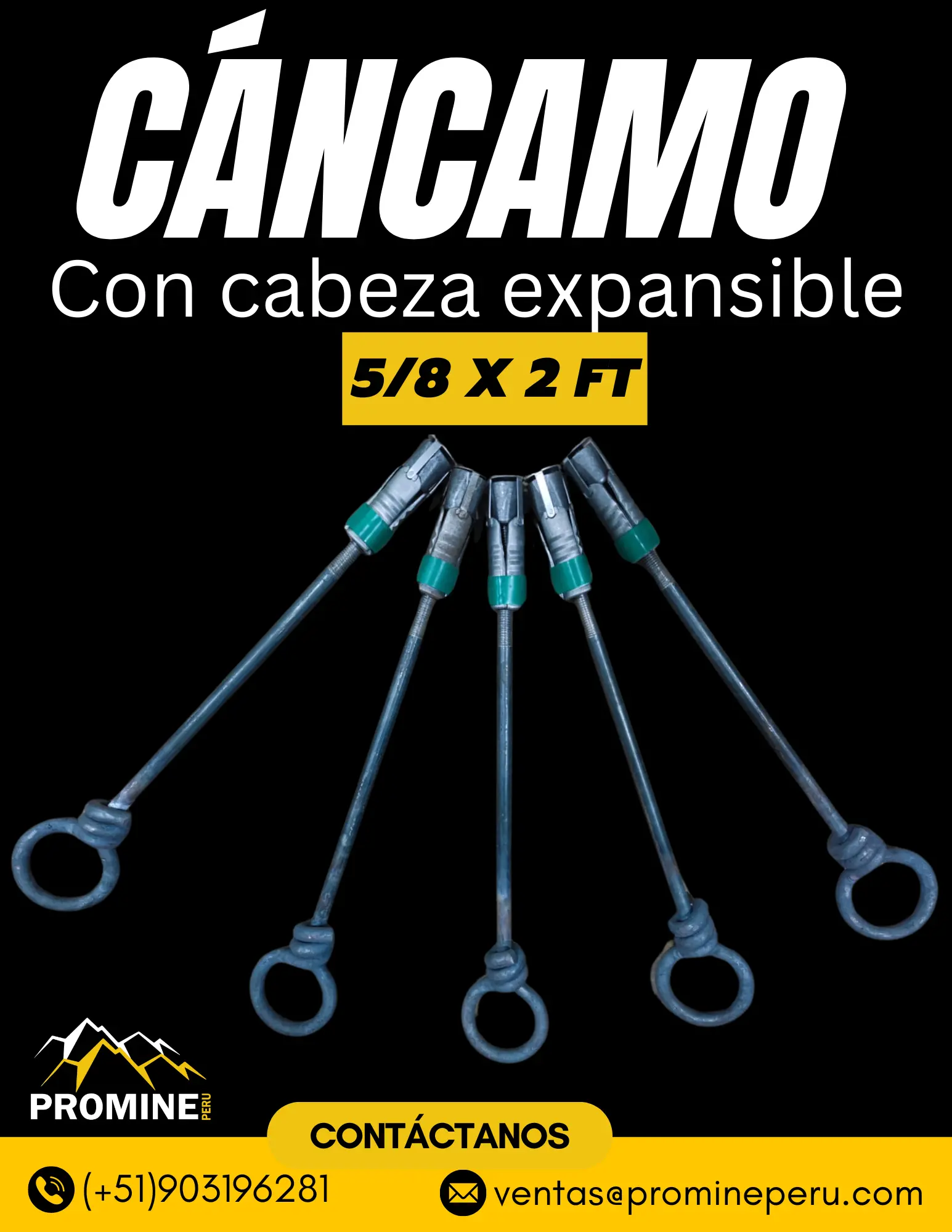 CÁNCAMO CON CABEZA EXPANSIBLE 