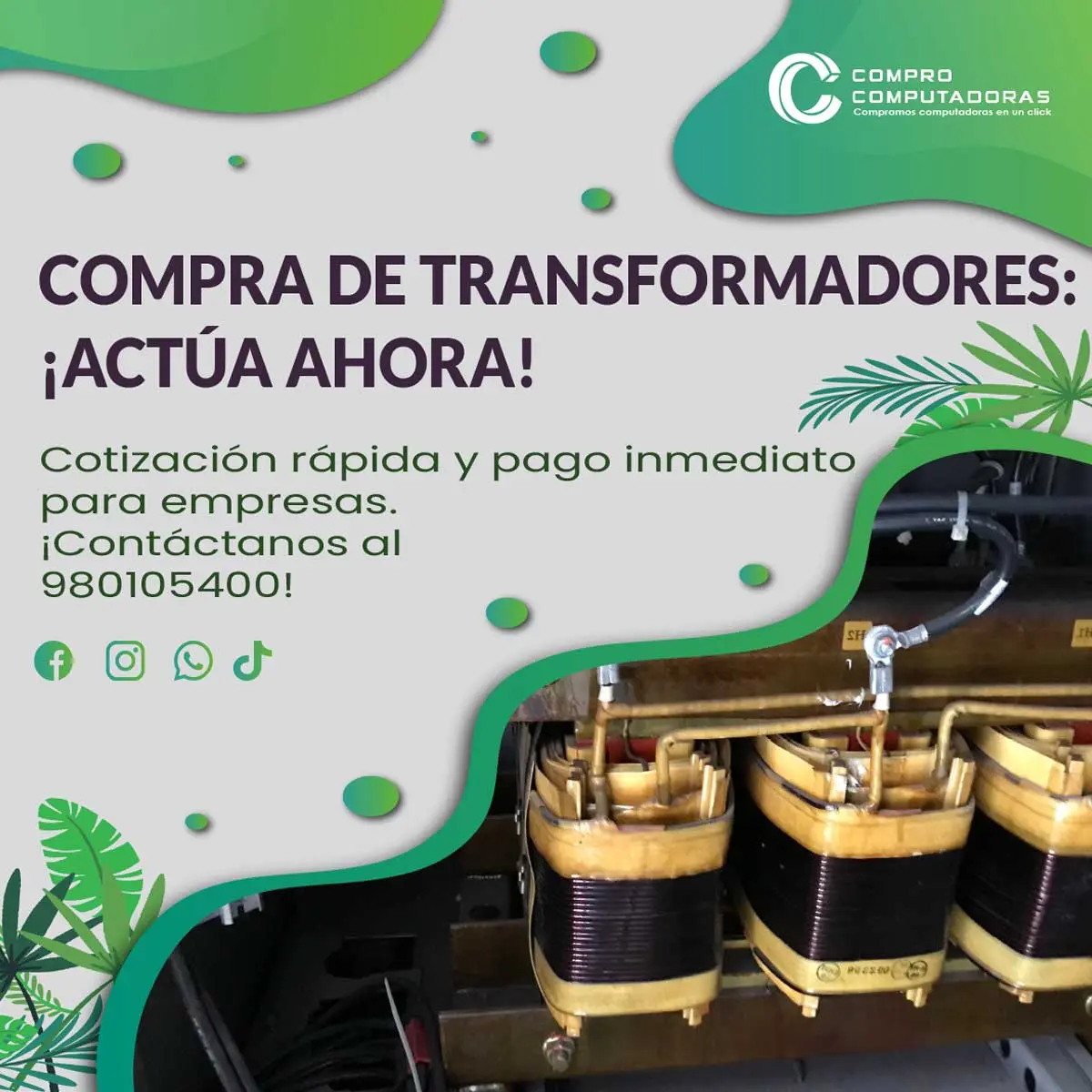 COMPRAMOS TRANSFORMADORES 