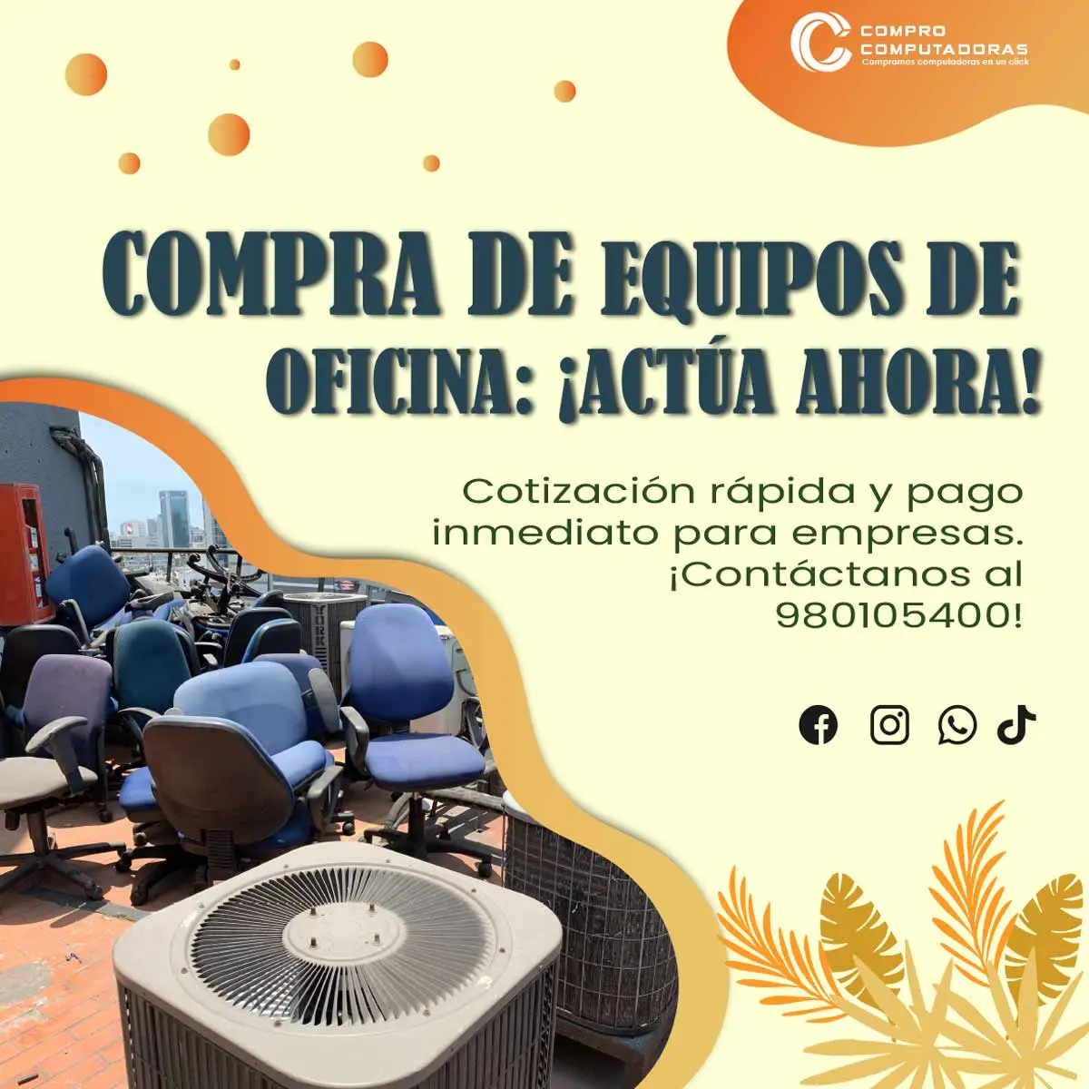 COMPRAMOS EQUIPOS DE OFICINA