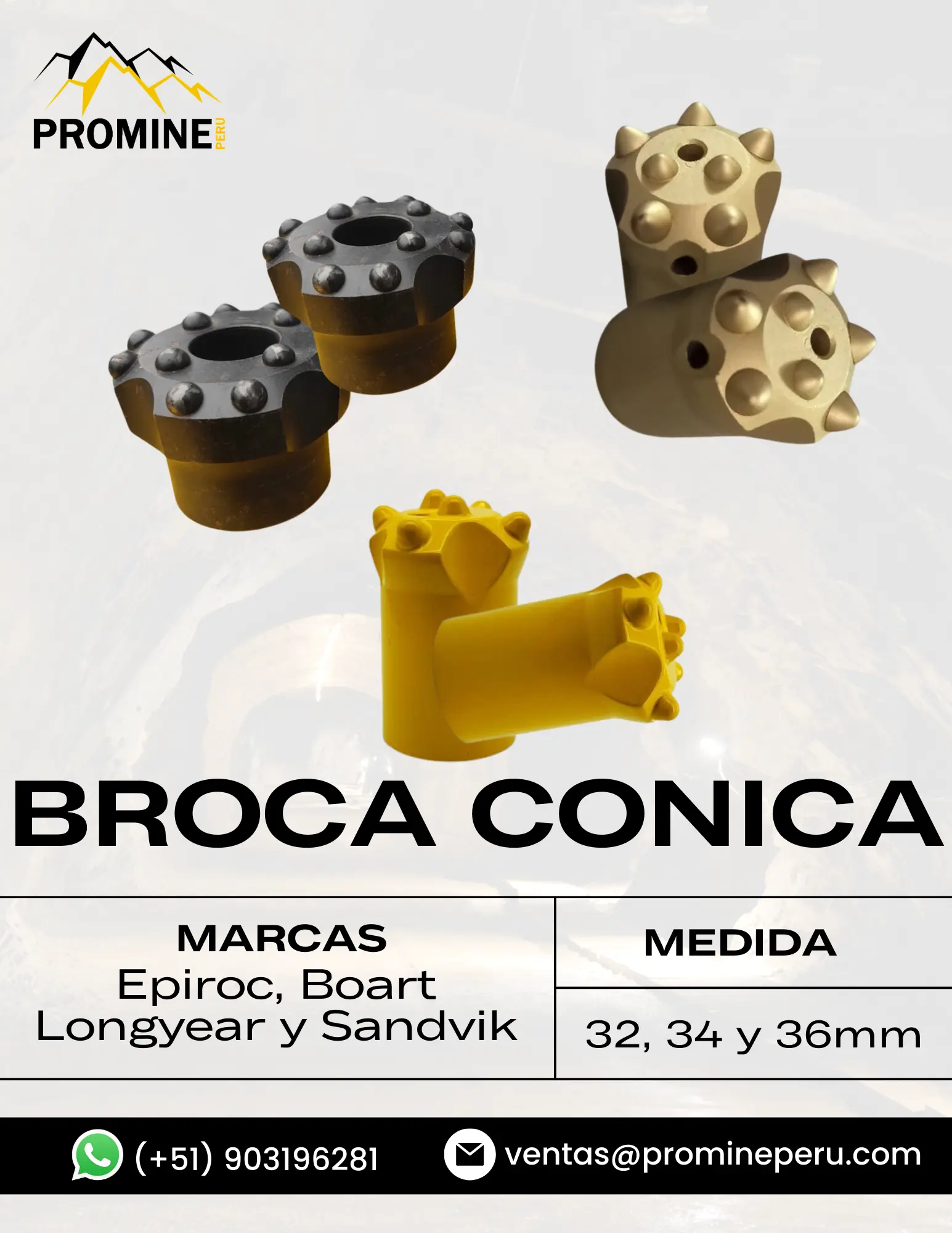 BROCA CONICA PROMINE SAC 