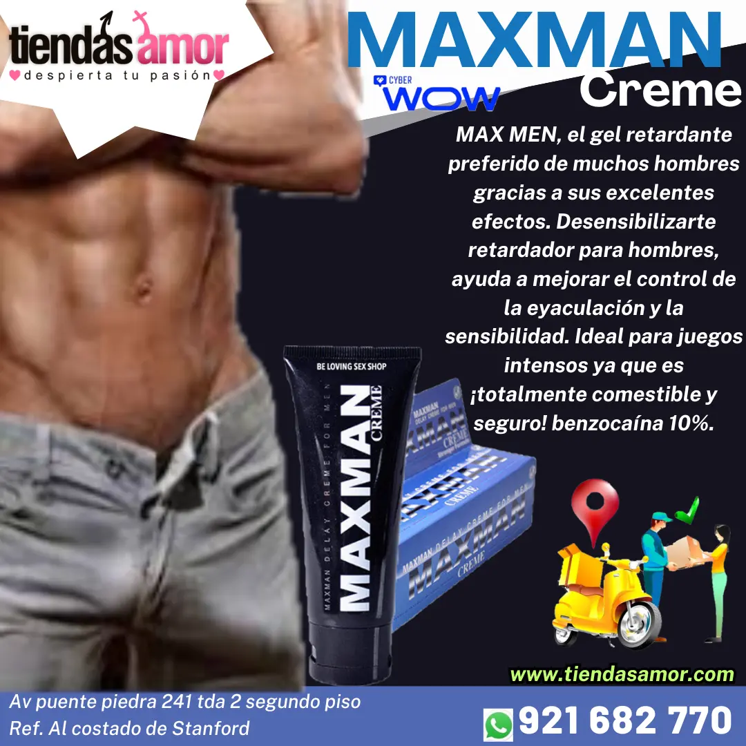 Maxman Crema Retardante De Erección