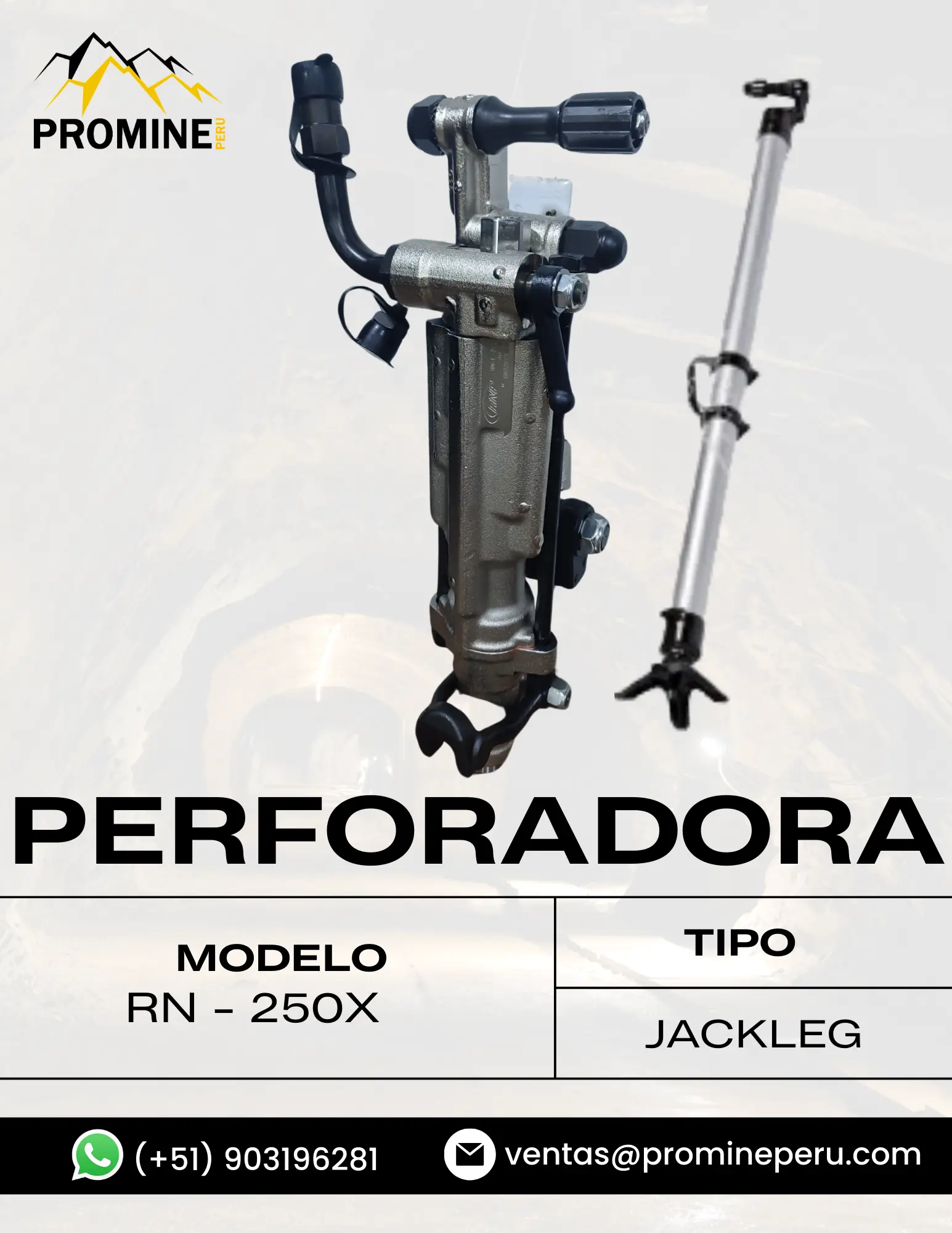 PERFORADORA JACKLEG RN - 250X