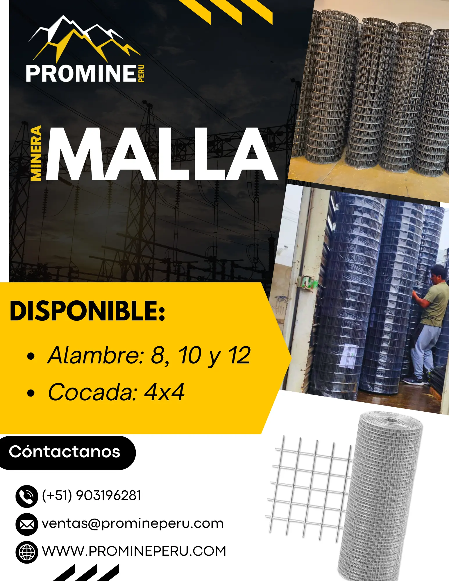 MALLA PARA MINERÍA 