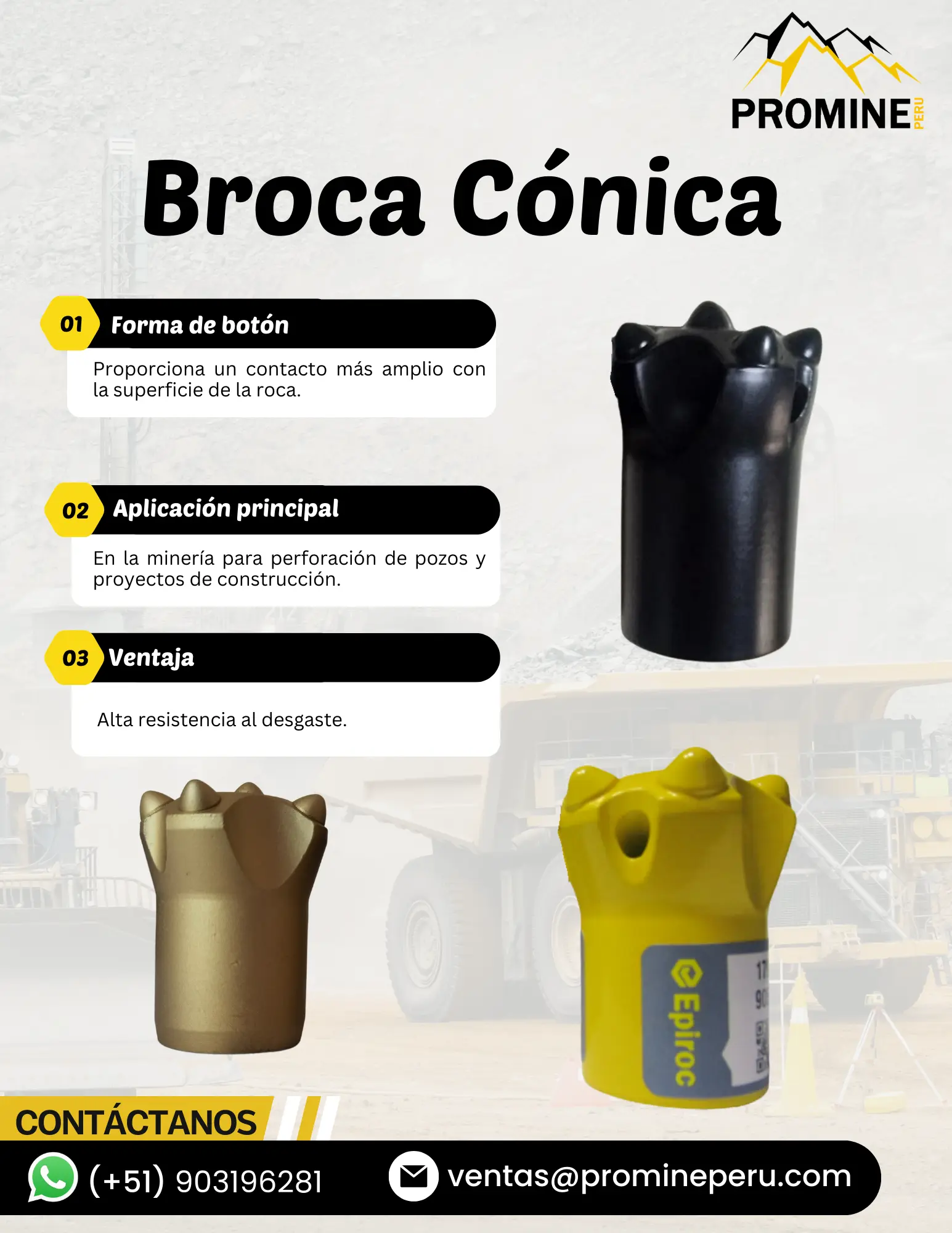 BROCA CÓNICA 